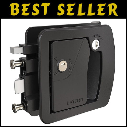 Powder Coated RV Door Lock Set - Perfect for Class C 3.50" x 4.50" Openings