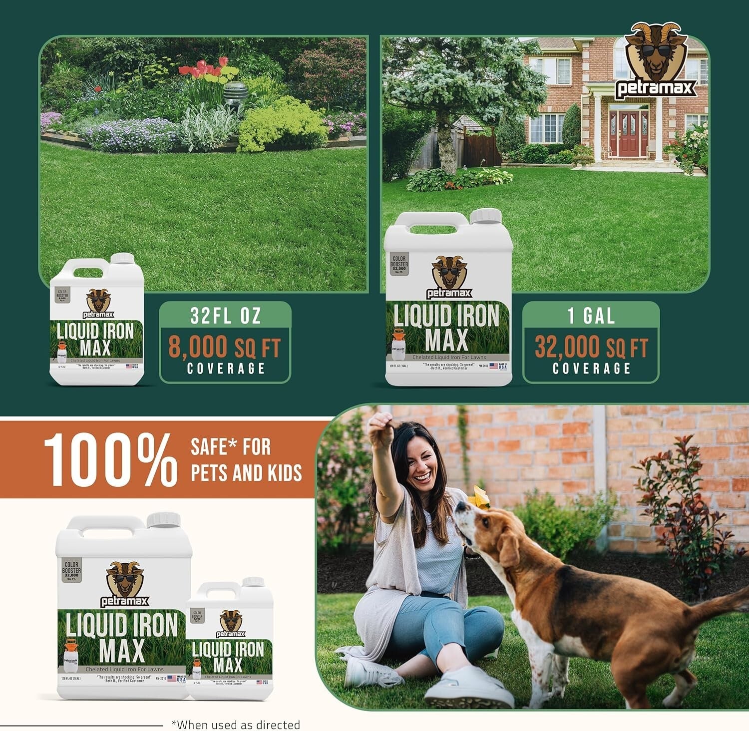 Chelated Liquid Iron for Vibrant Green Lawns & Plants - 1 Gallon Concentrate