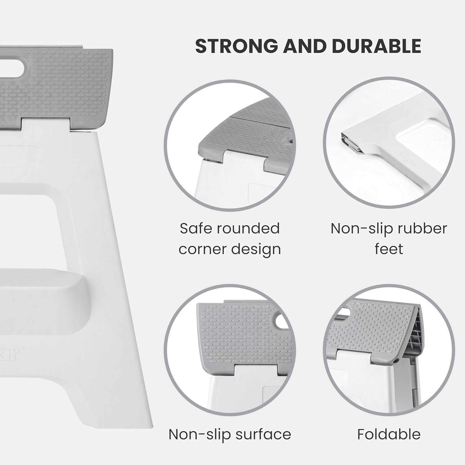 Versatile 2-Step Folding Stool for Home - Supports 330 Pounds Effortlessly
