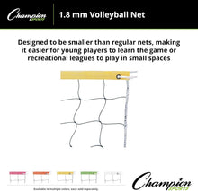Load image into Gallery viewer, Neon Volleyball Net - 32'x3' with 2.0mm Polyethylene for Ultimate Playability