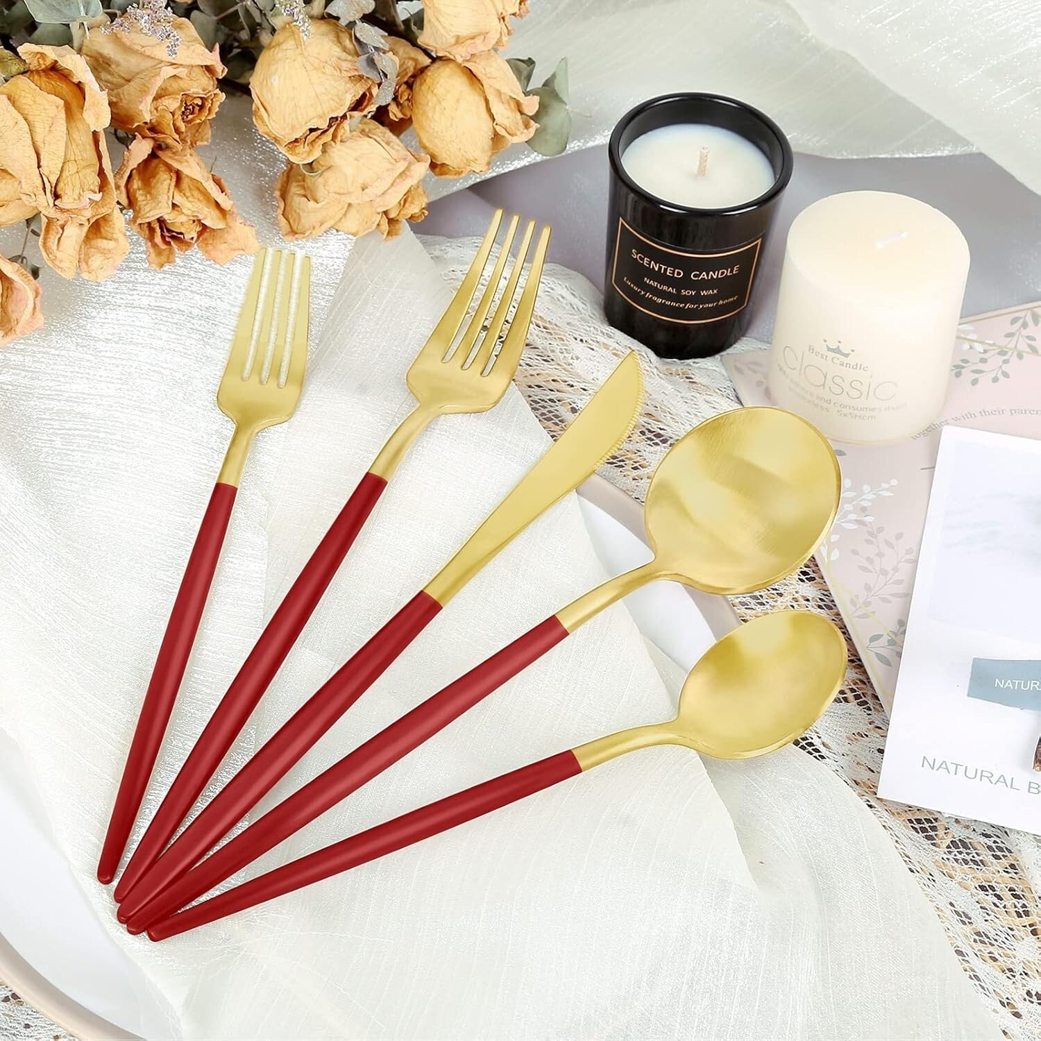 Durable 30-Piece Flatware Set in Satin Finish - Perfect for Any Dining Occasion