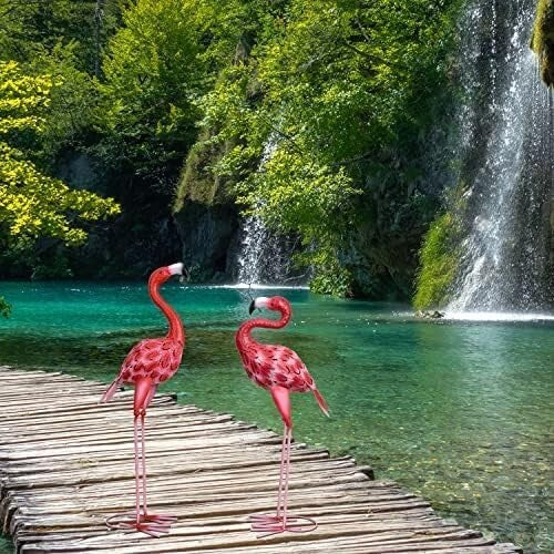 Charming 2-Pack Flamingo Statues – Easy Assembly & Weather-Resistant Design