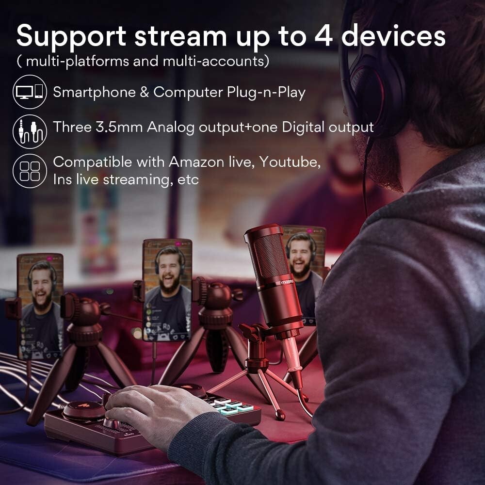 Multifunctional Podcast Equipment Bundle: Mixer, Mic, Effects & Live Streaming