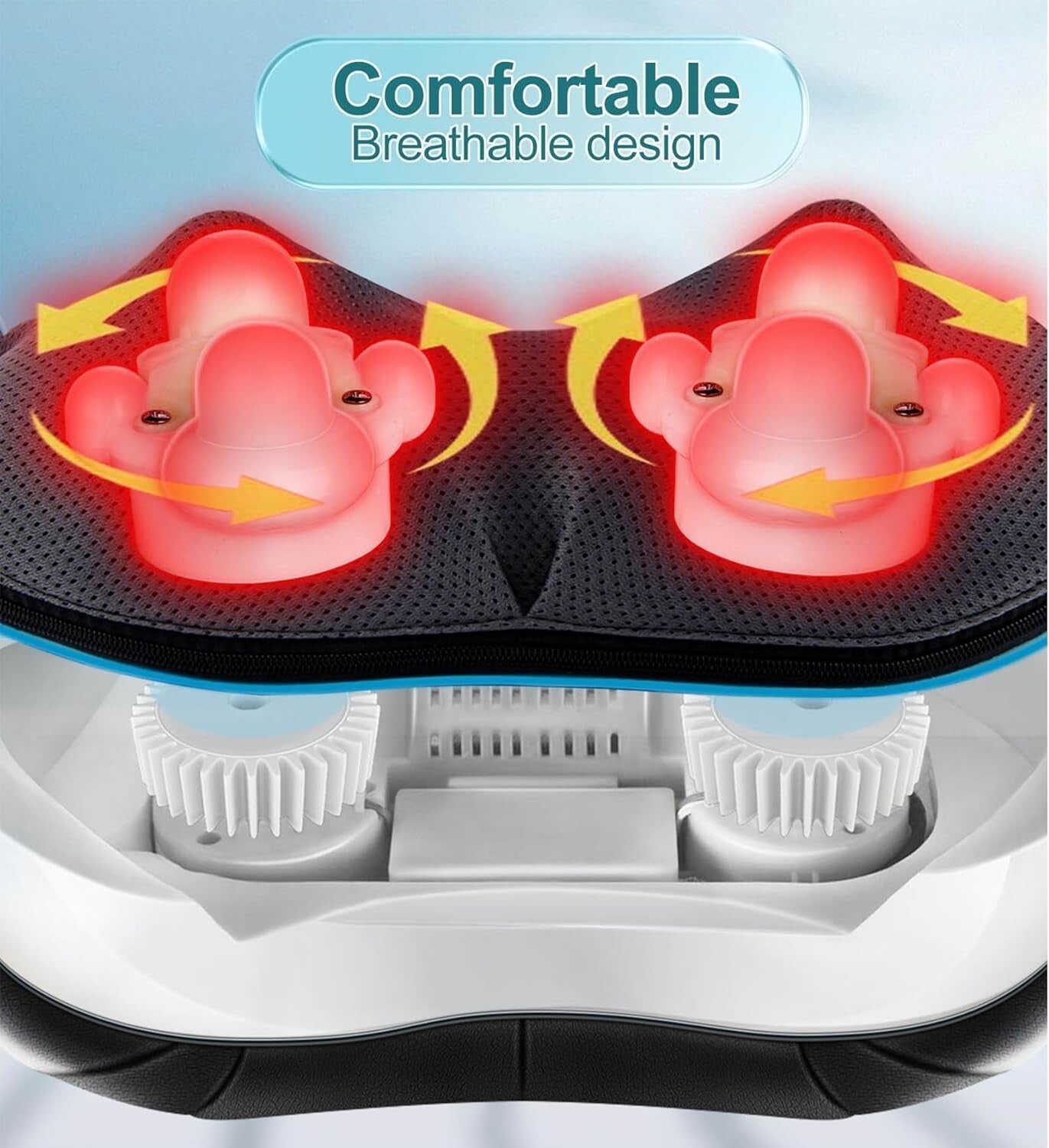 Portable Deep Tissue Shiatsu Massager with Heat – Ideal Gift for Wellness Lovers