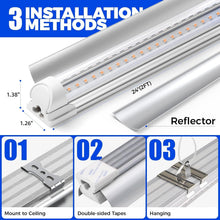 Load image into Gallery viewer, Super Bright 2FT T8 Grow Lights with V-Shaped Reflector for Home Indoor Greenery