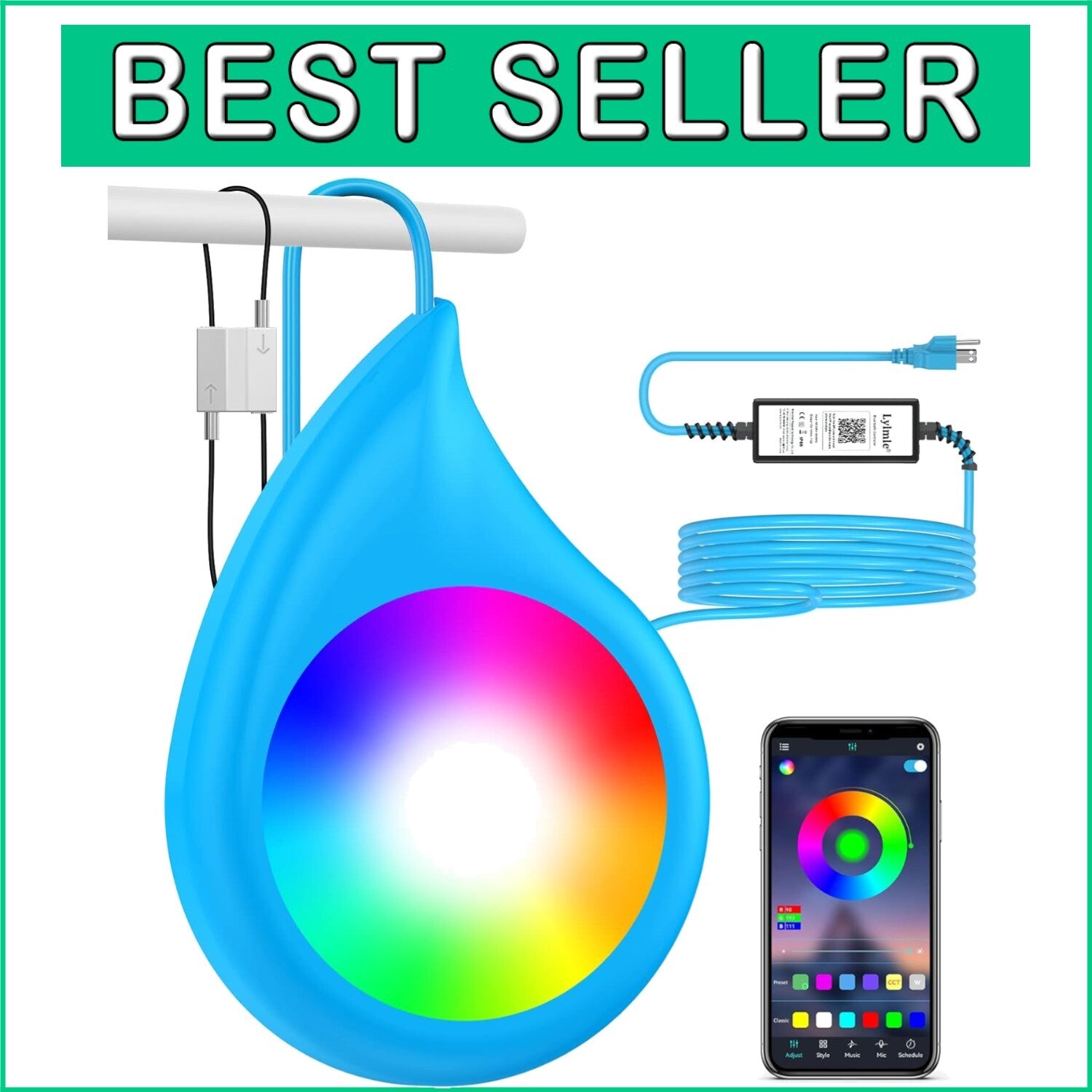 10W RGB Dimmable LED Pool Lights with APP Control - IP68 Waterproof Design