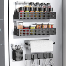 Load image into Gallery viewer, Customizable Magnetic 2-Tier Spice and Utility Rack with Strong Magnetic Hold