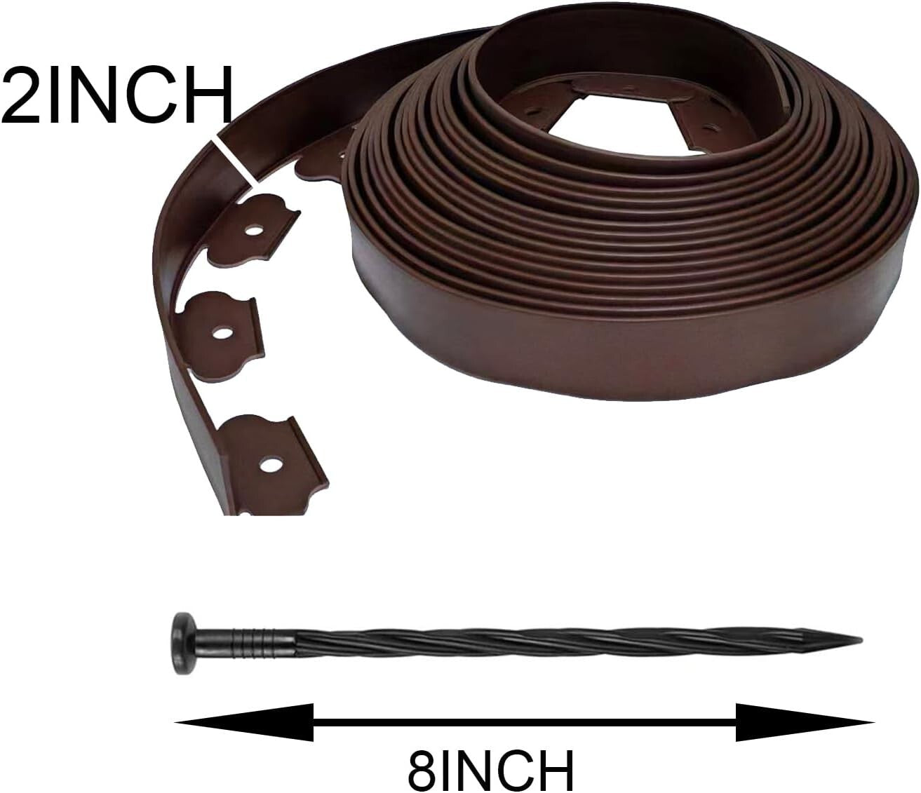 Durable 40FT Landscape Edging, 2in Height with 40 Stakes for Beautiful Borders