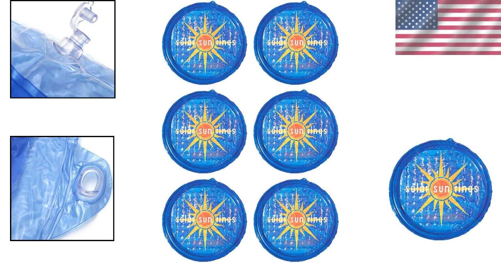 Drawstring Solar Heating Accessories - Efficient Pool Heating Solution - 6 Count