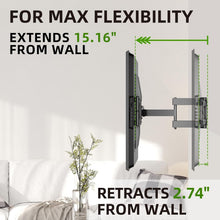 Load image into Gallery viewer, Articulating TV Wall Bracket for 37-86 Inches - Tilt, Swivel, and Easy Setup