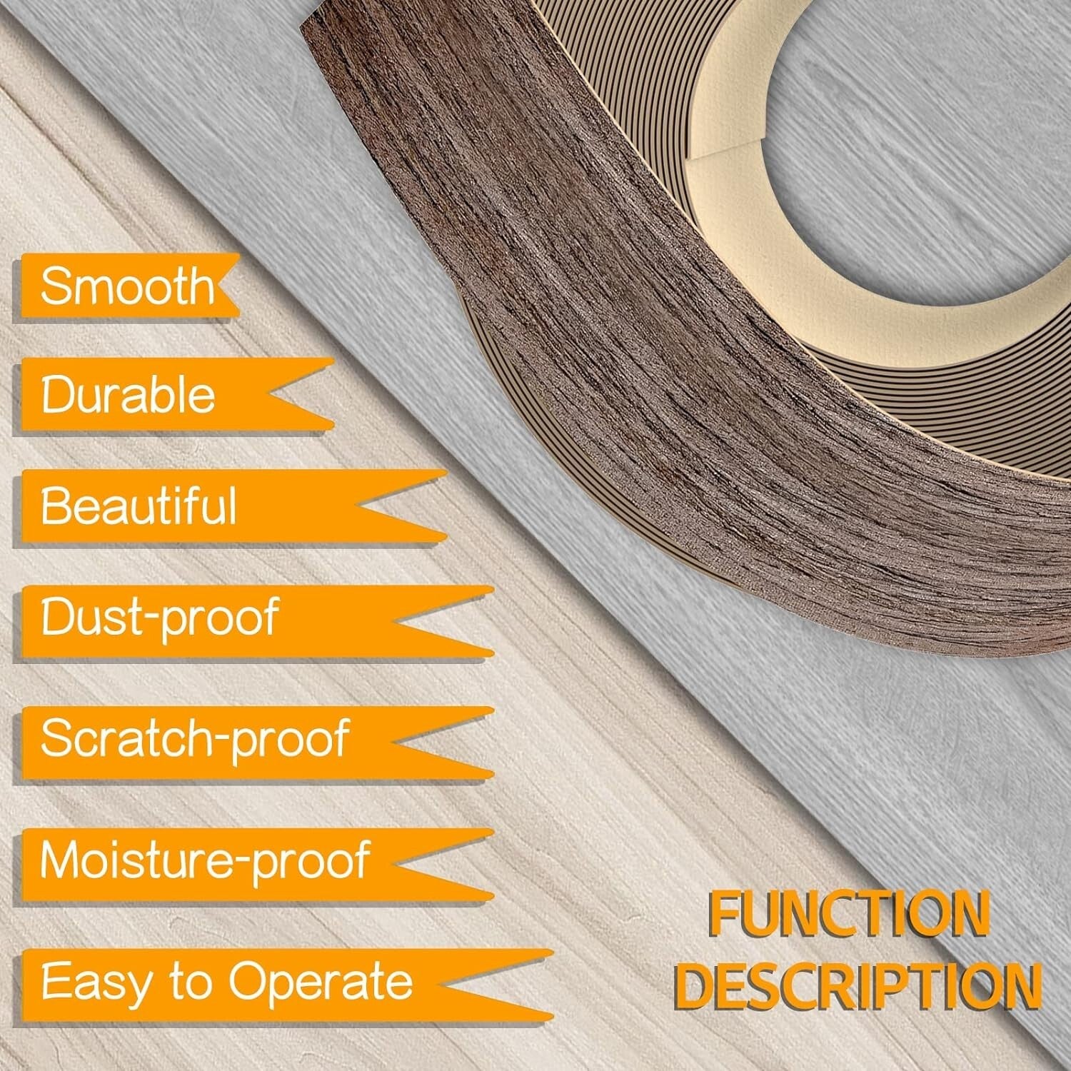 2'' x 250ft Pre-Glued S-Walnut Veneer Edge Banding - Quality Furniture Solution