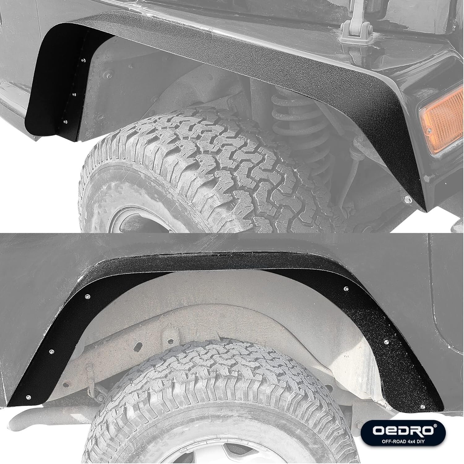 All-Weather Protection Fender Flares for 1997-2006 Jeep Wrangler – 4 PC Set