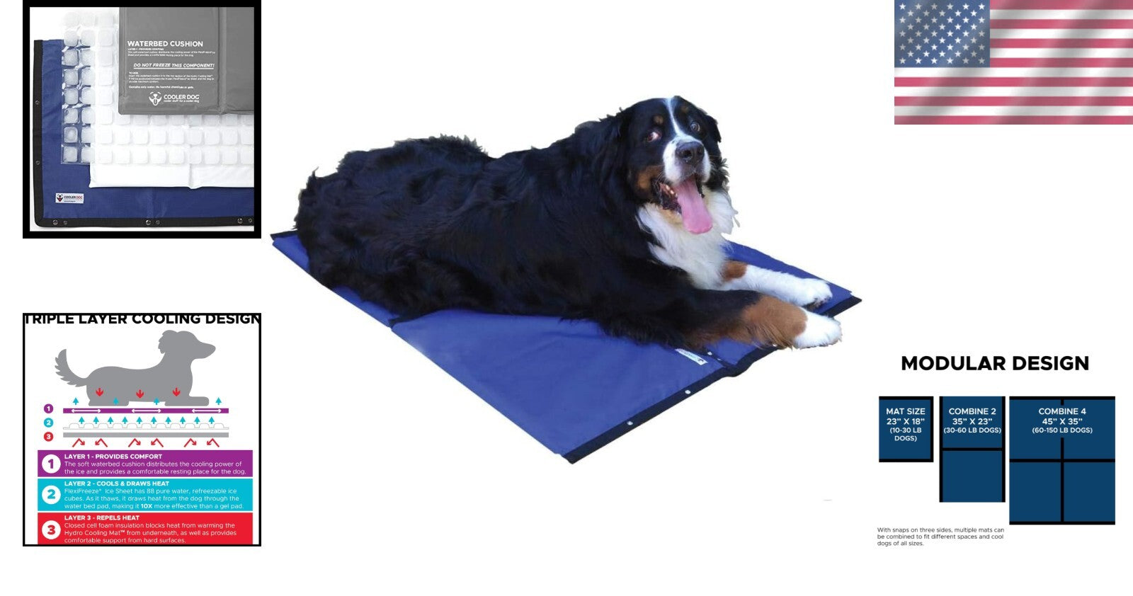 Triple Layer Dog Cooling Mat with Ice Sheets - Perfect for Heat-Sensitive Pets