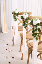 Load image into Gallery viewer, Beautifully Handmade Pew Flowers with Eucalyptus for Wedding Aisle Decoration