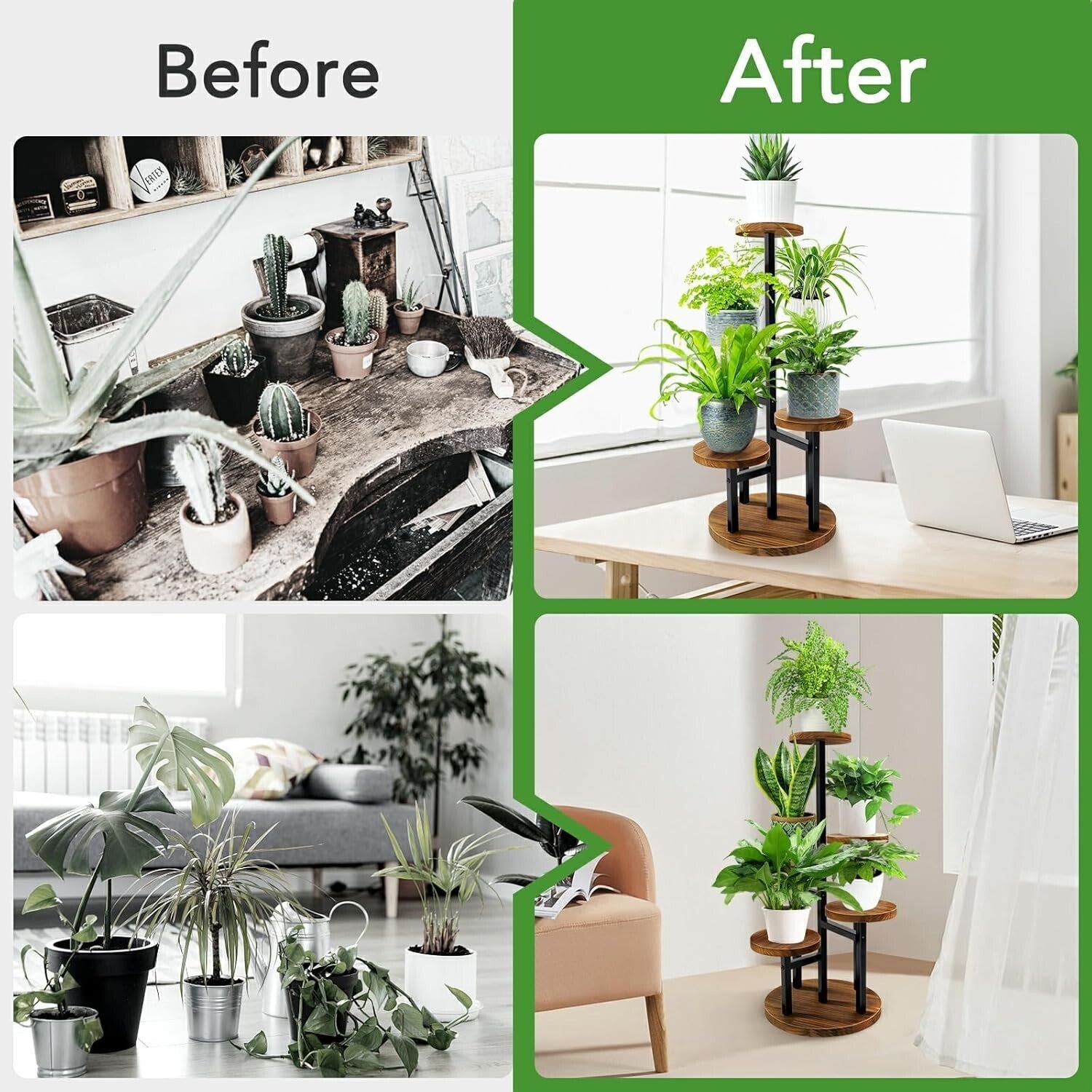 Durable 5-Tier Metal Plant Stand for Elegant Indoor Gardens & Outdoor Patios