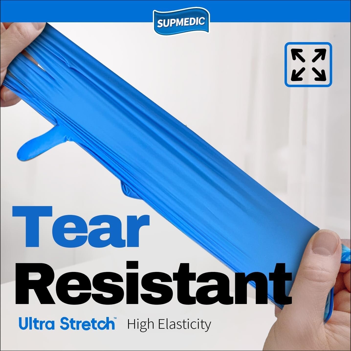 Blue Disposable Nitrile Gloves, 5 Mil Thick - 1000 Pcs, Food Safe & Latex-Free