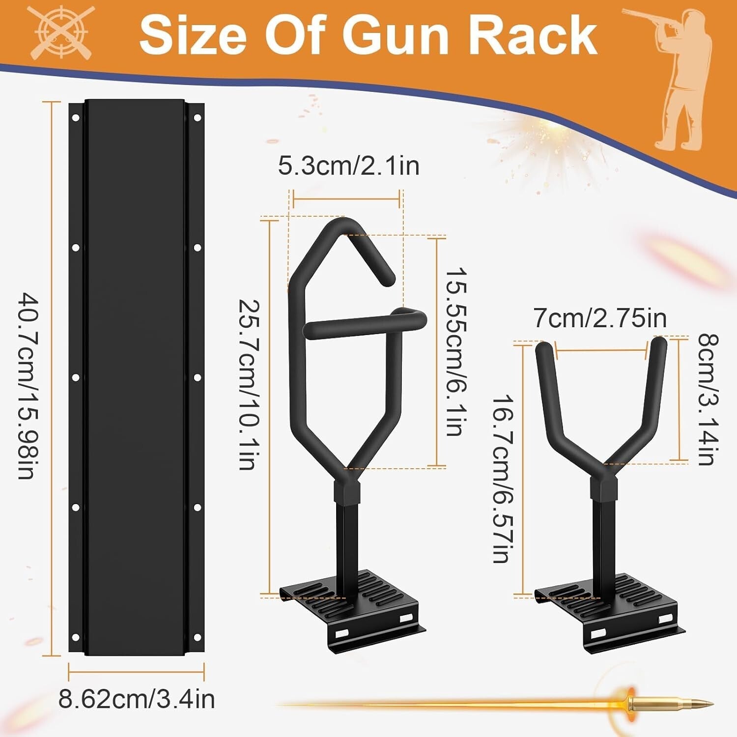 Heavy-Duty 12-Slot Adjustable Gun Rack – Artful Display for Firearm Enthusiasts