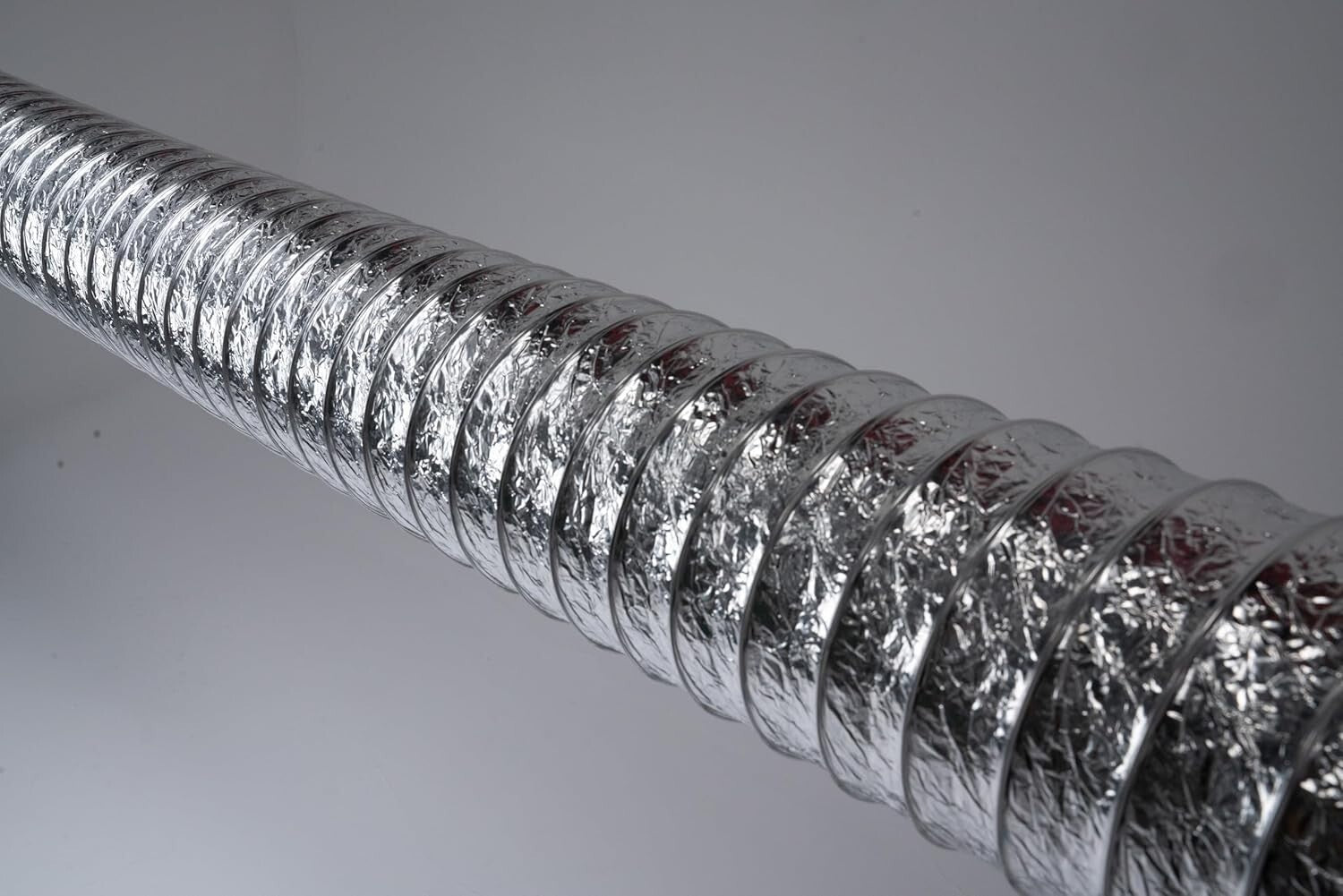 4-Inch Heavy-Duty Insulated Aluminum Duct Pipe - 25 Feet Long for HVAC Systems