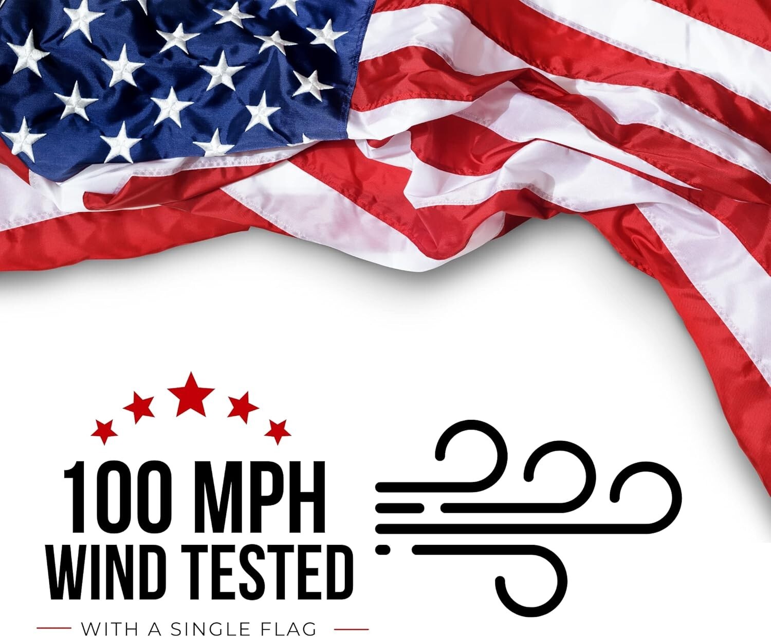 No Rust 20-Foot Telescoping Flagpole Kit - Complete with USA Flags and Hardware