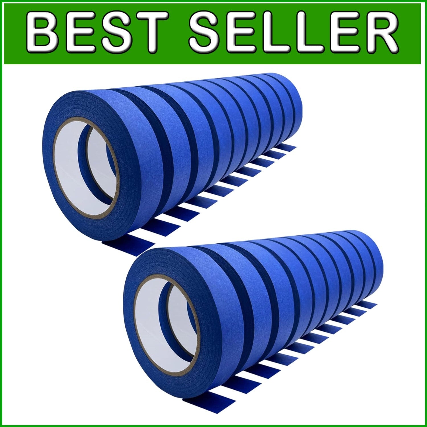 Versatile 20 Roll Blue Masking Tape - Ideal for Arts, Crafts, and Wall Painting