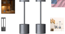 Load image into Gallery viewer, Rechargeable Matte Grey Portable Table Lamps - Dimmable For Indoor/Outdoor Use
