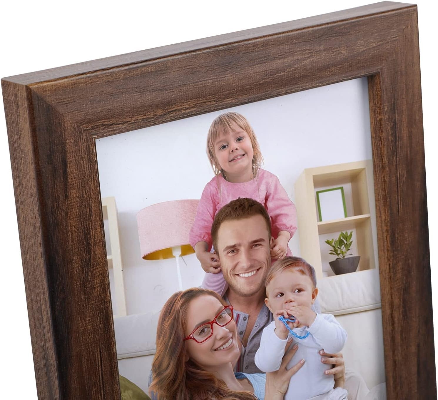 Elegant 12-Pack of 8x10 Rustic Picture Frames - Wall or Tabletop Mount