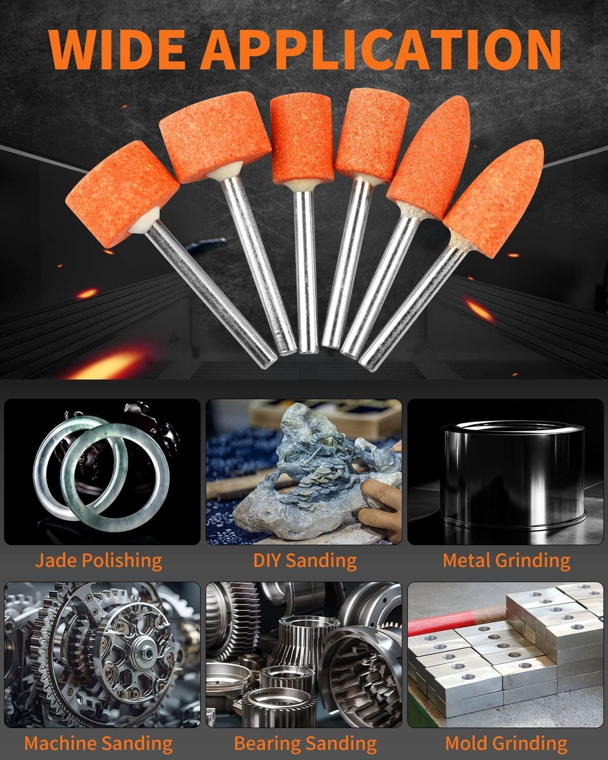 Ultimate 300-Piece Grinding Stones with 3 Shapes & Sizes for Efficient Crafting