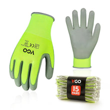 Load image into Gallery viewer, Bulk Pack of 15 Large Gardening Gloves - Anti-Slip, Abrasion Resistant, Washable