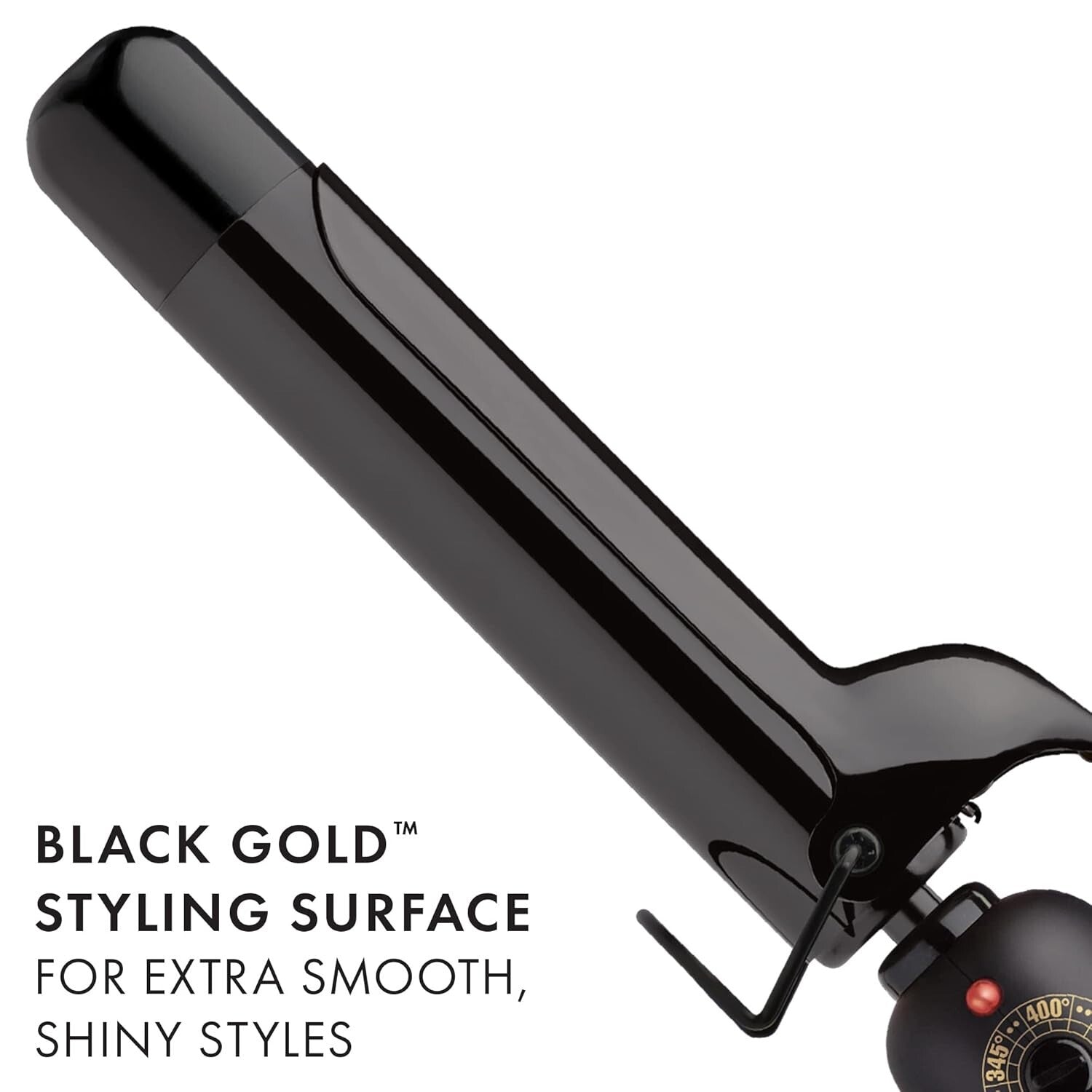 Black Gold Titanium Curling Iron - 1.25 inch for Effortless, Long-Lasting Curls