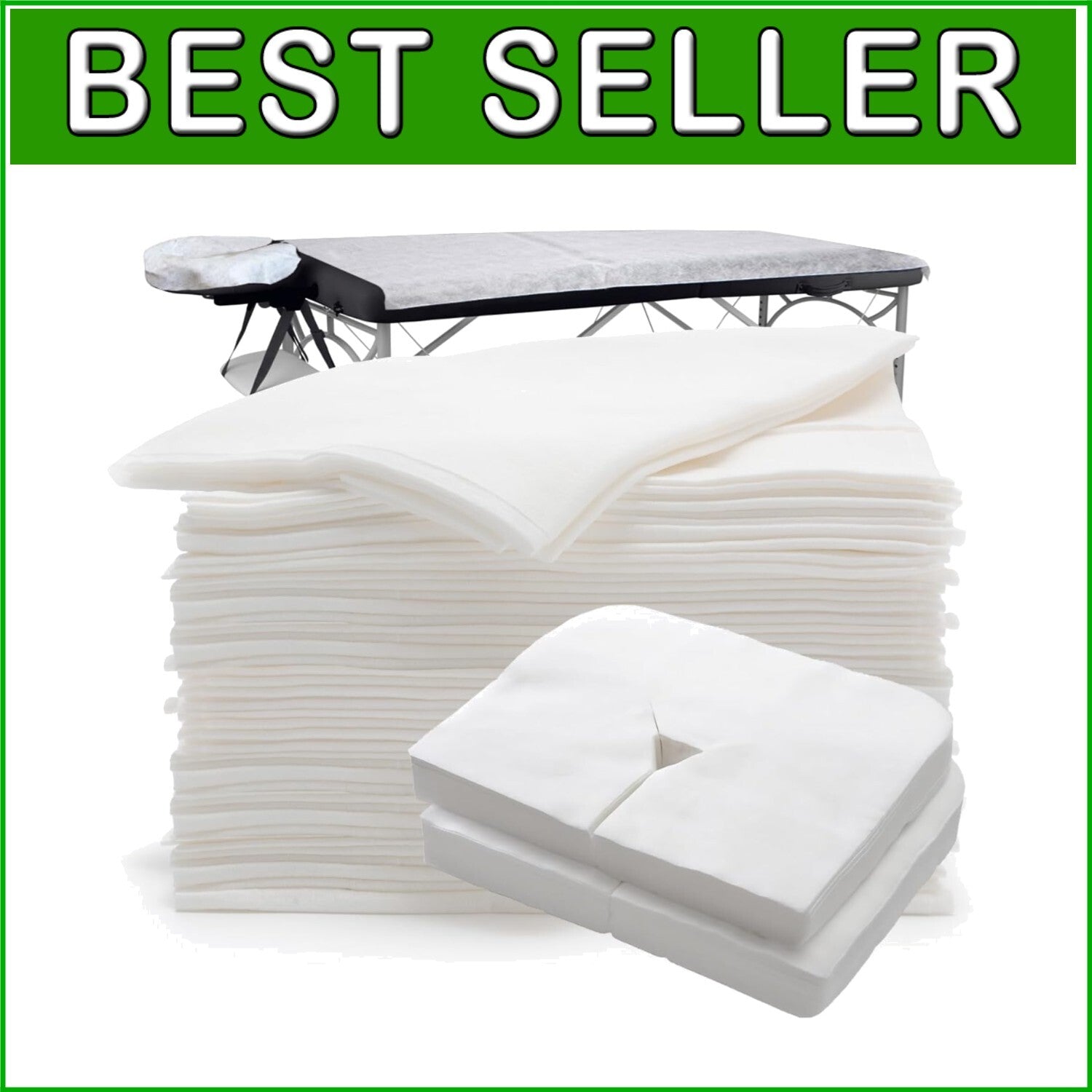 Premium 200 PCS Disposable Massage Sheets & Face Cradle Covers for Professionals