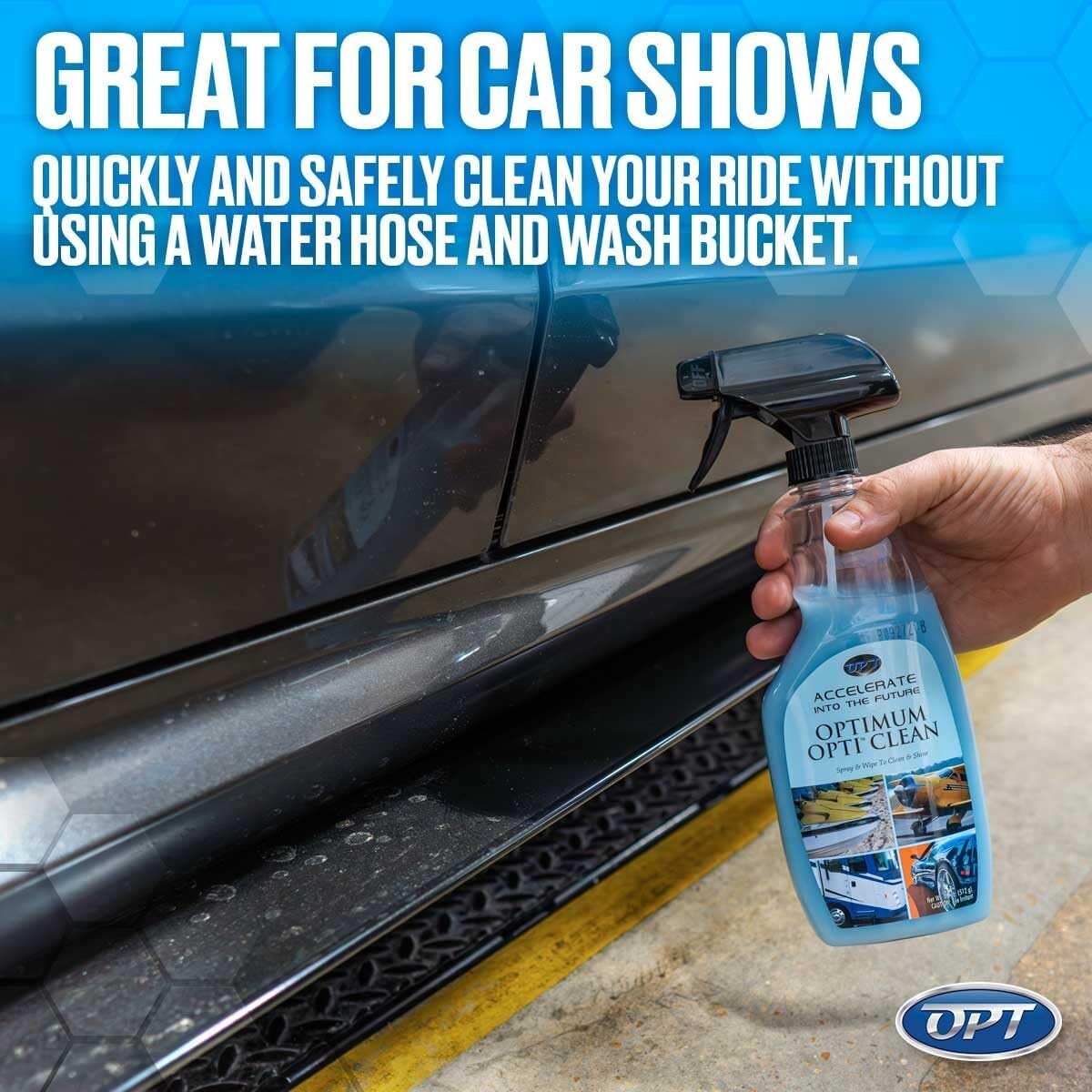 Eco-Friendly 1 Gallon Optimum Waterless Car Wash Spray - Clean & Protect in One