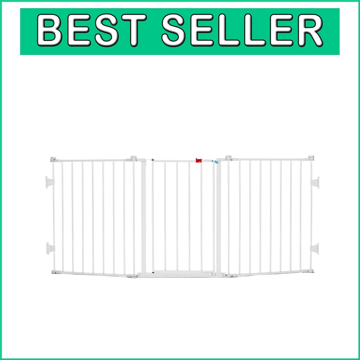 Child Safety with 76-Inch Walk-Through Baby Gate – 3-Panel Design Included