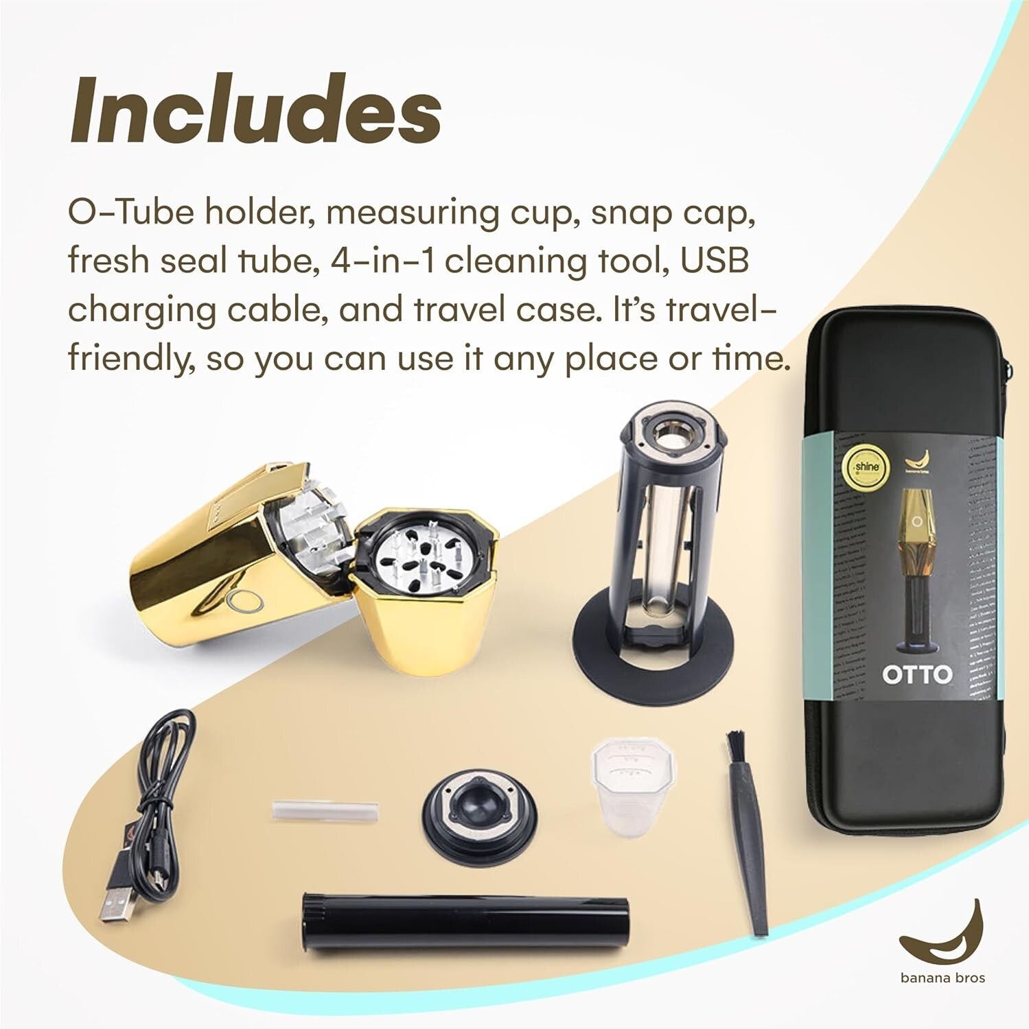 AI-Powered Gold OTTO Electric Grinder for Herbs & Spices - Complete Kit Included