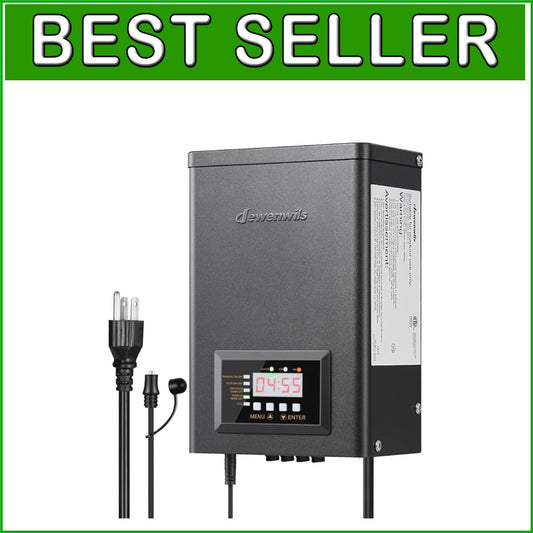 ETL Listed 300W Weatherproof Landscape Lighting Transformer with 5 Timer Modes