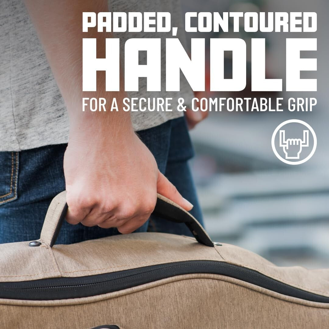 Transit Series Charcoal Guitar Bag - Lightweight with Easy Carry Backpack Straps