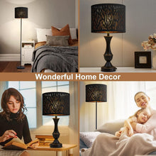 Load image into Gallery viewer, Versatile Dark Black Drum Lampshades - 12.7" for Table/Floor/Pendant Lights