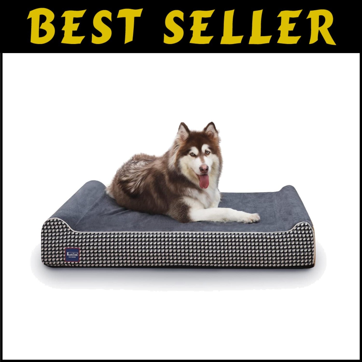 Comfort-Enhancing Orthopedic Dog Bed with Removable Cover - Ideal for Big Dogs