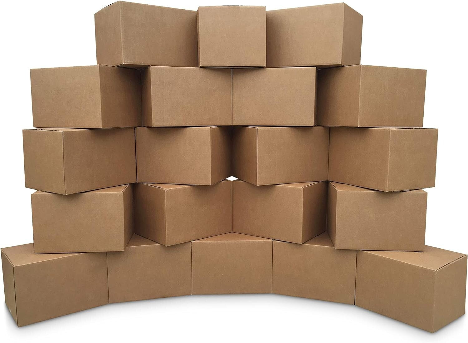 Easy Setup Medium Moving Boxes, 20-Pack - 18" x 14" x 12" Usable for All Packing