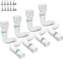 Load image into Gallery viewer, Durable Downspout Drain Pipe Extensions with Adapters - 21-66 Inches Adjustable