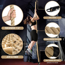 Load image into Gallery viewer, Durable 10FT Sisal Climbing Rope for Agility &amp; Strength Training Exercises