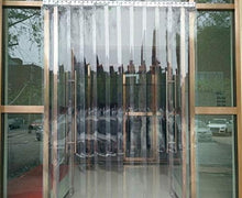 Load image into Gallery viewer, Modern Clear PVC Curtain Strips, 96" High x 72" Wide - 12PCS for Easy Install