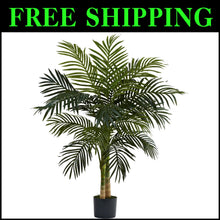 Load image into Gallery viewer, Stunning 4ft Golden Cane Palm Synthetic Tree for Home &amp; Office Decor