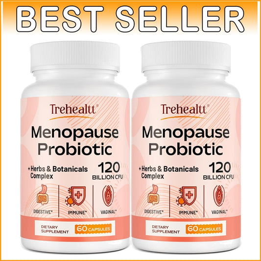 Vegan Menopause Supplement – 120 Capsules for Hot Flashes & Mood Balance