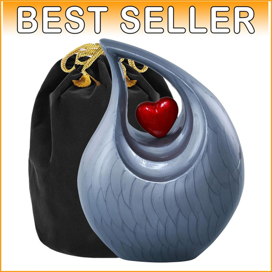 Heart of Love Cremation Urn - Elegant Memorial for Adult Ashes, 220 Cubic Inches