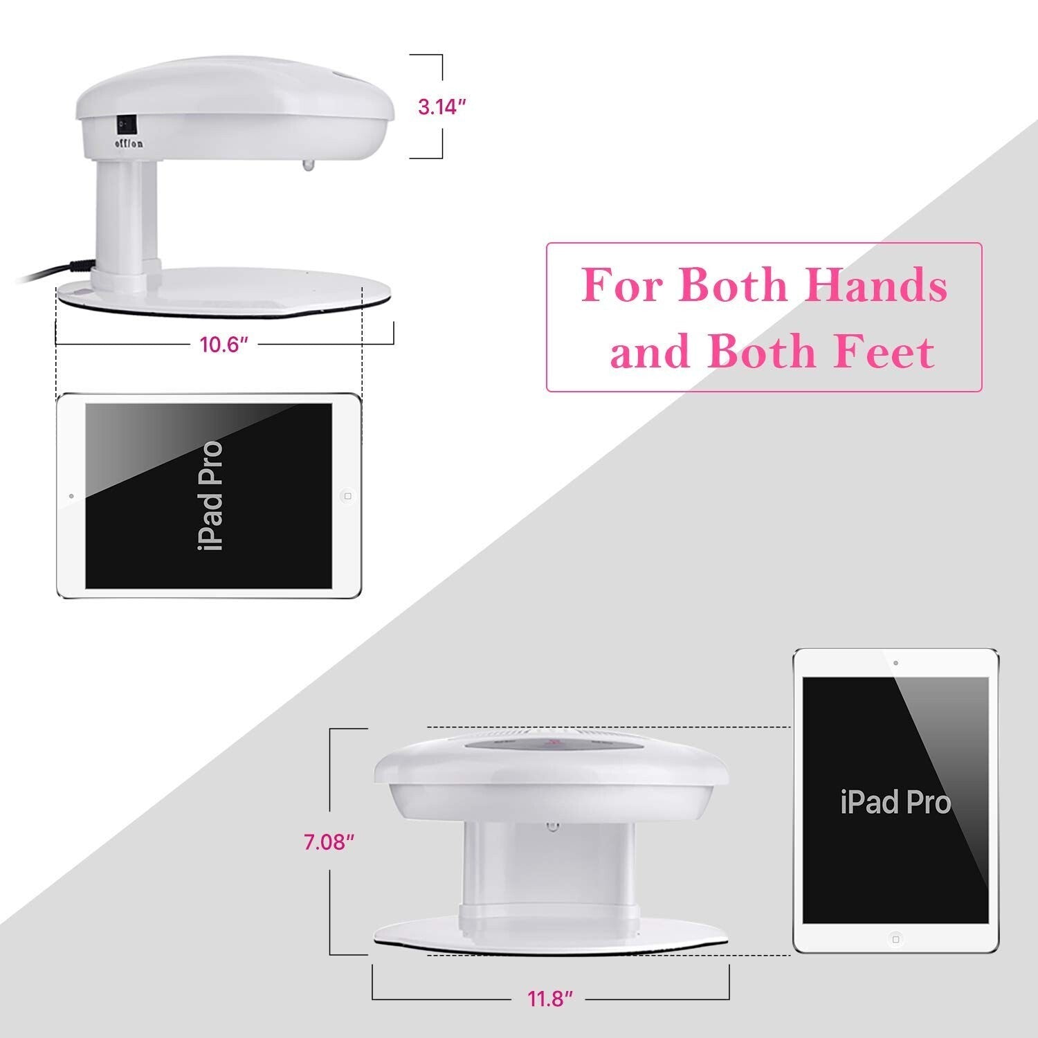 400W Air Nail Dryer with Automatic Sensor - Warm & Cool Options for Home & Salon