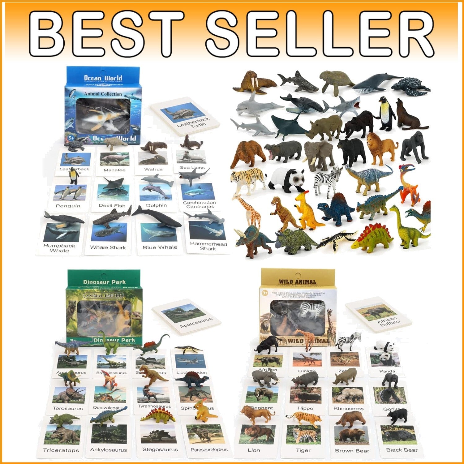 Creative Learning with 36 Realistic Animal Figures - Perfect for Preschool Play