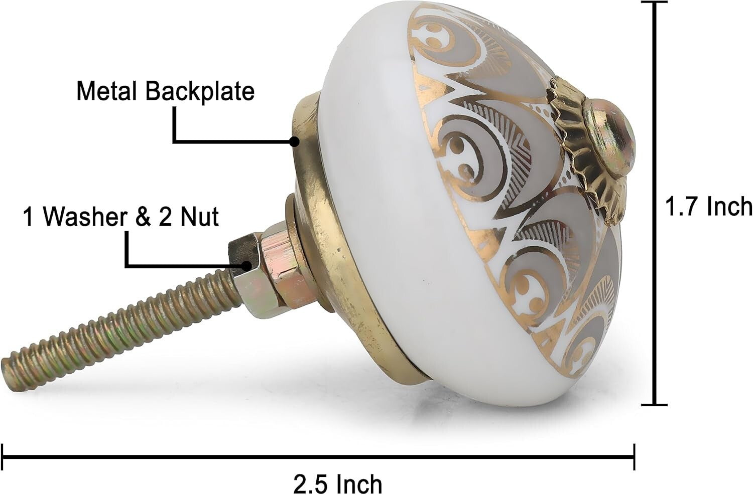 Boho Grey Round Knobs - Handcrafted Ceramic Pull Handles for Home Decor Bliss