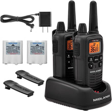 Load image into Gallery viewer, Long-Range Rechargeable Walkie Talkies with NOAA Weather Alert – 2 Pack