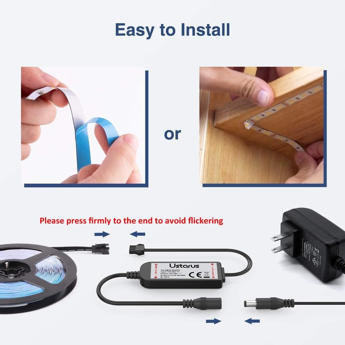 Long-Lasting 24V Flexible LED Strip Lights with Remote - Ideal for Home Ambiance