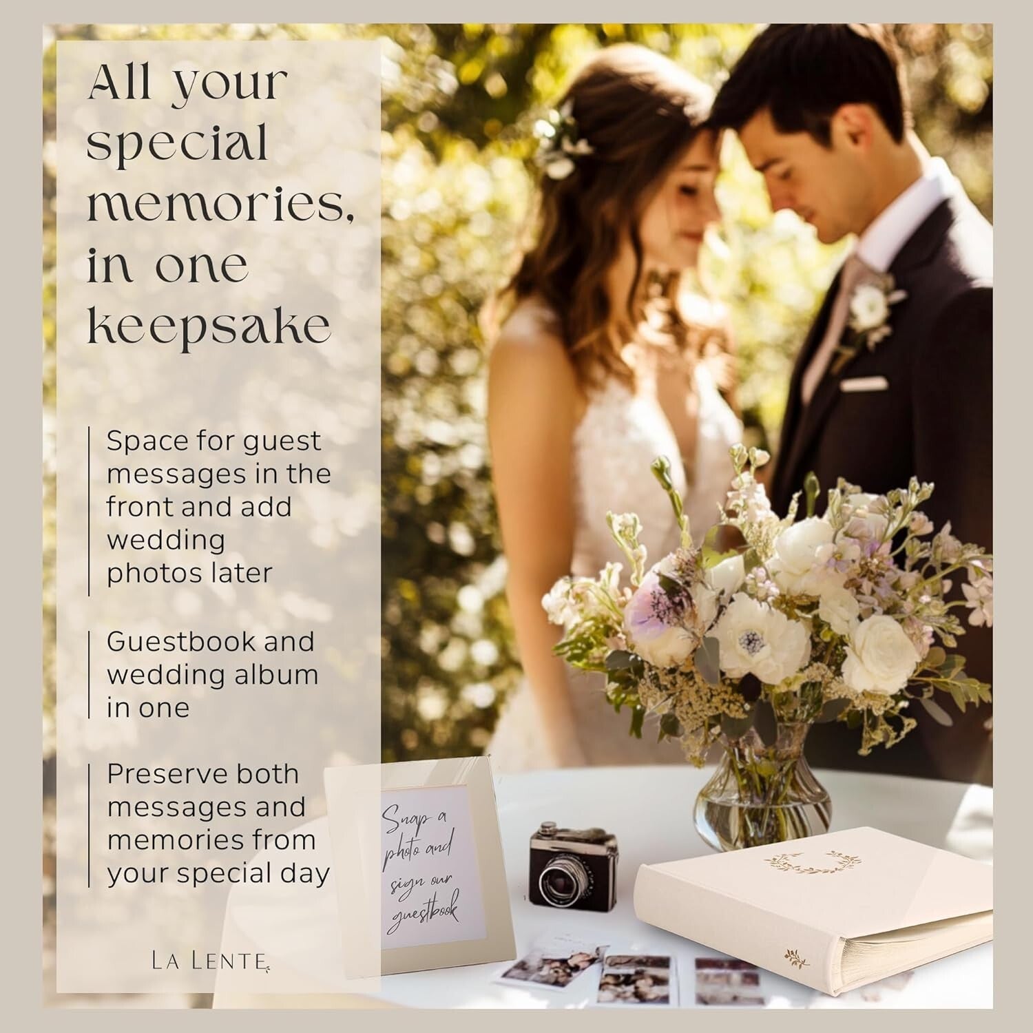 Classic Floral Scrapbook - 11.8" x 13" - Perfect for Weddings & Family Memories